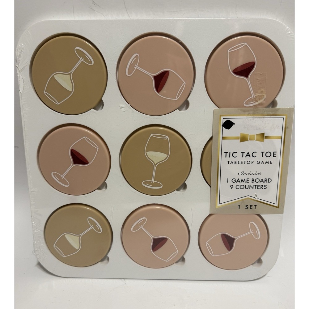 Wine-Themed Tic Tac Toe Tabletop Game NEW Girl's‎ Night, Wine Tasting